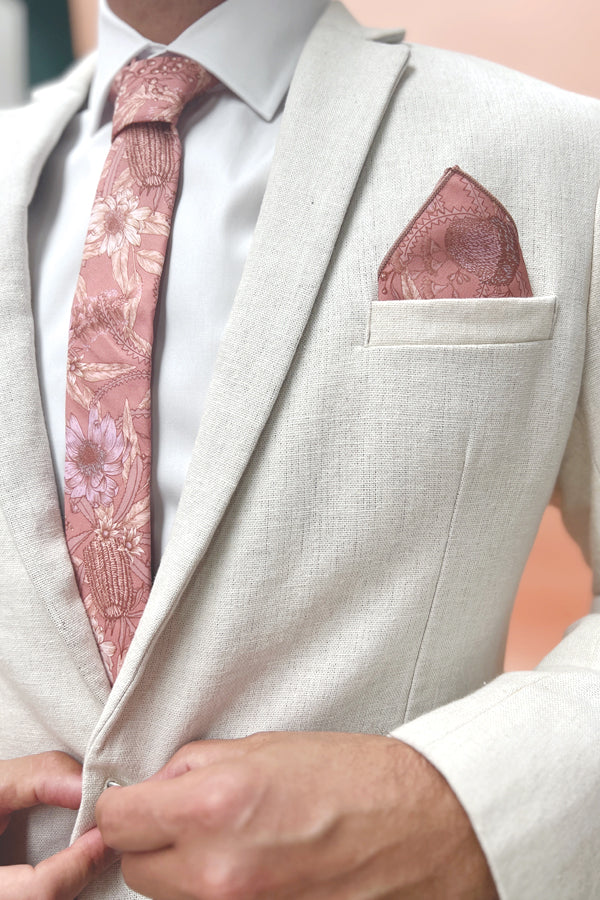 Pocket Square - Byron Banksia Rust