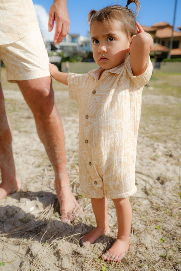 Kids Onesie - Sandy Palms
