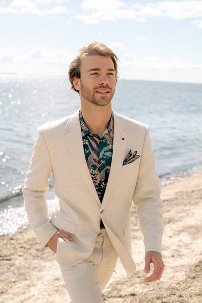 Long Sleeve Shirt - Teal Blooms