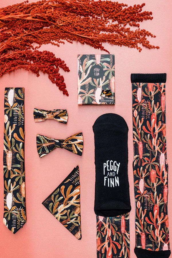 Kids Bow Tie - Grass Tree Black