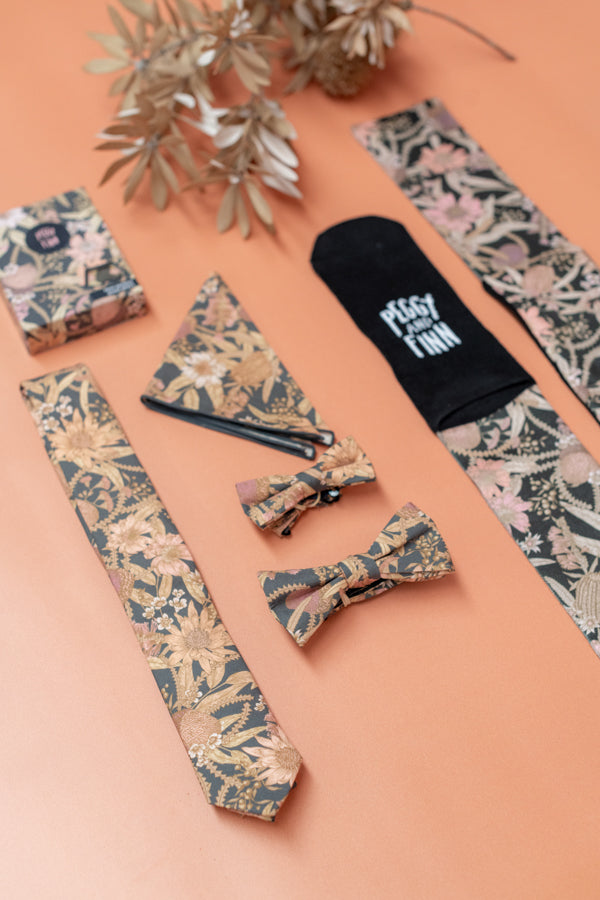 Collection of products featuring unique Australian native floral prints, including Banksia, Waratah, and Desert Pea, crafted from high-quality cotton for style and comfort