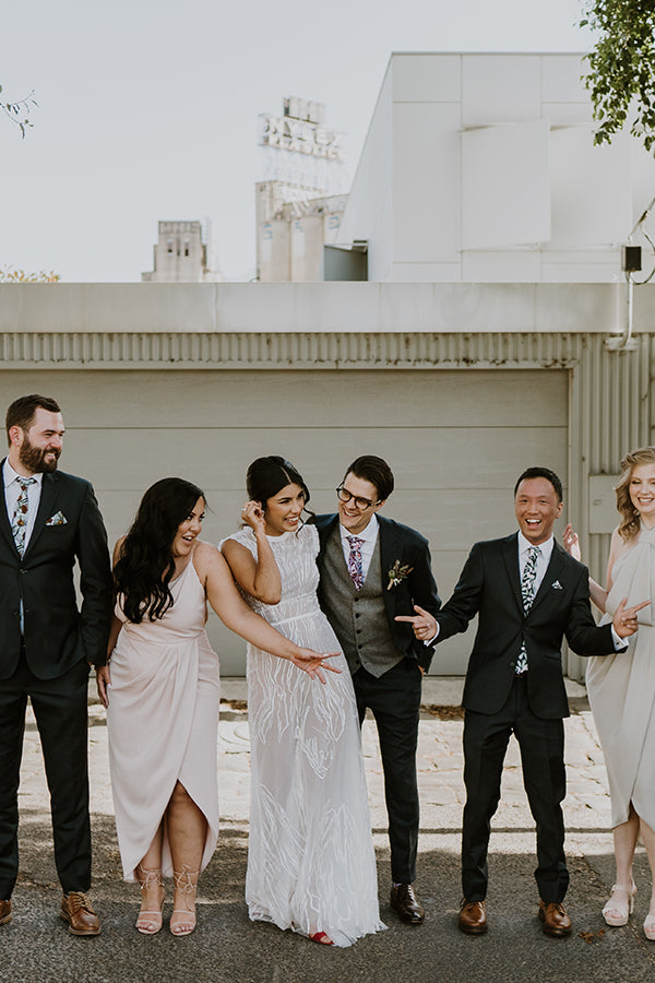 cotton tie protea burgundy native flowers wedding party